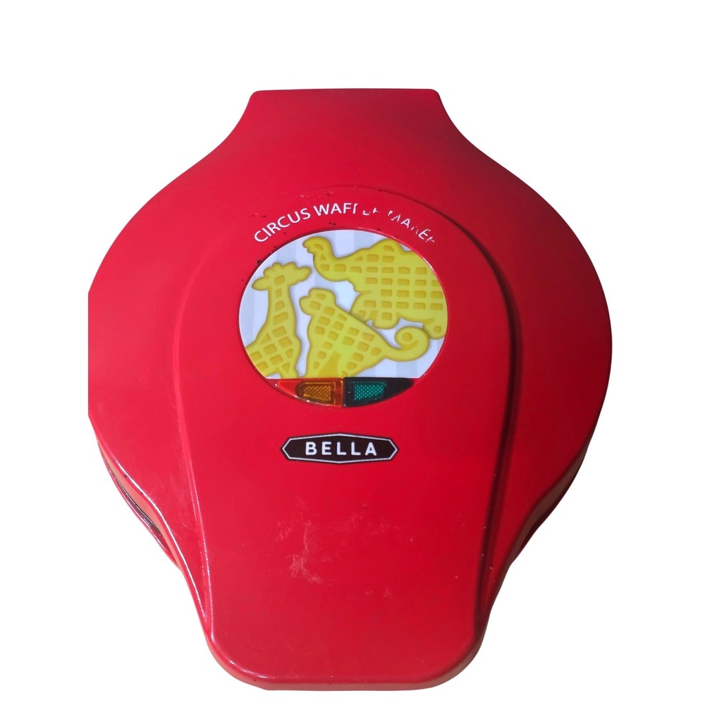 Bella Circus Animal Waffle Maker Red Snack‎ Maker Model 13549 Giraffe Elephant